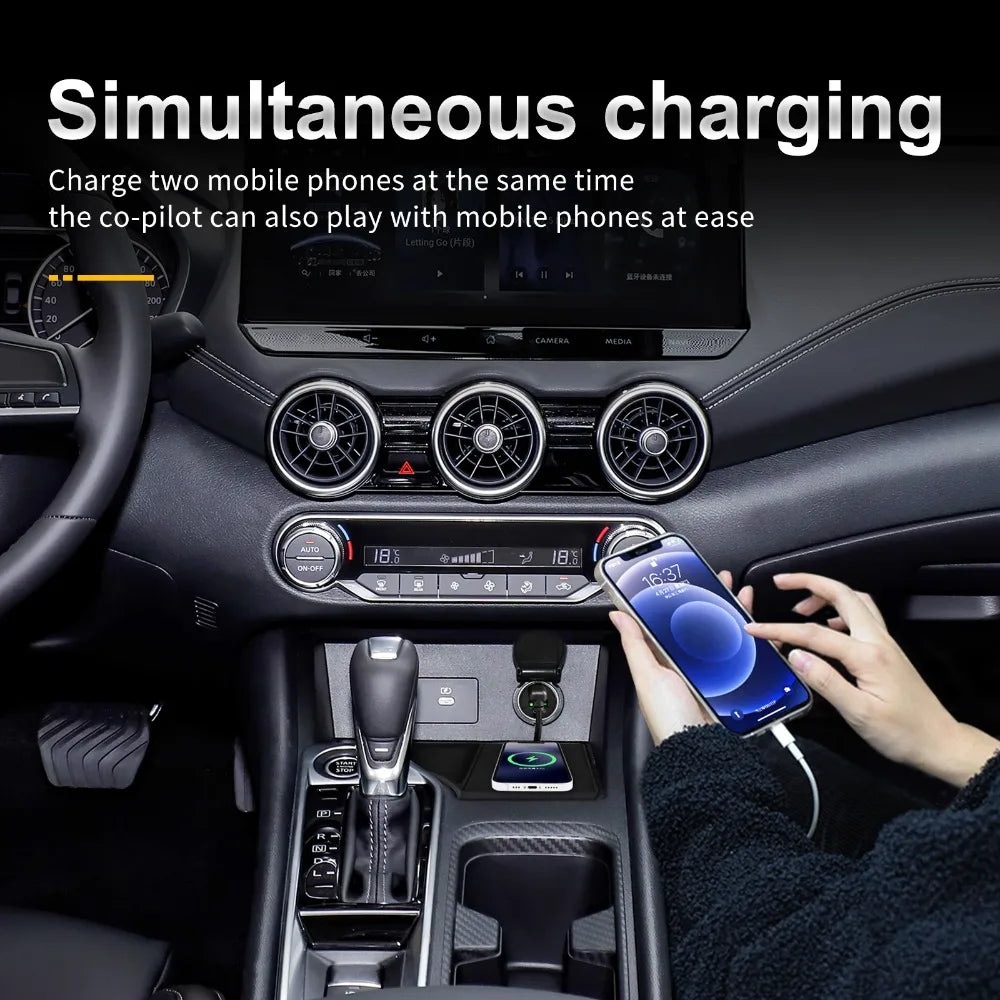 Wireless Car Charger Pad for Nissan Sylphy Sentra 2020-2025 LHD Tidesmit