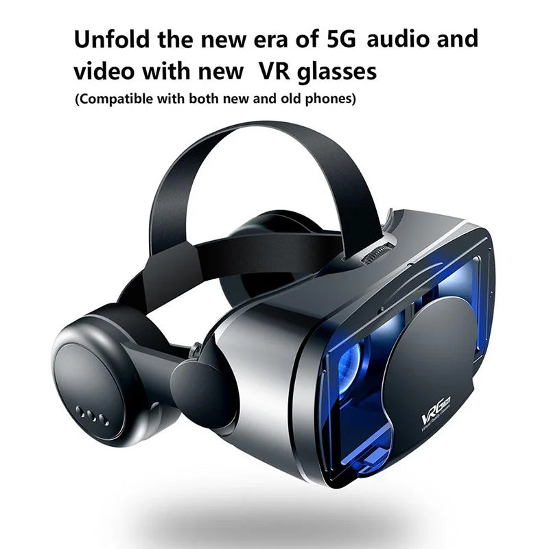VR Headset for Smartphone - Wide Angle 3D Glasses with Spatial Audio Tidesmit