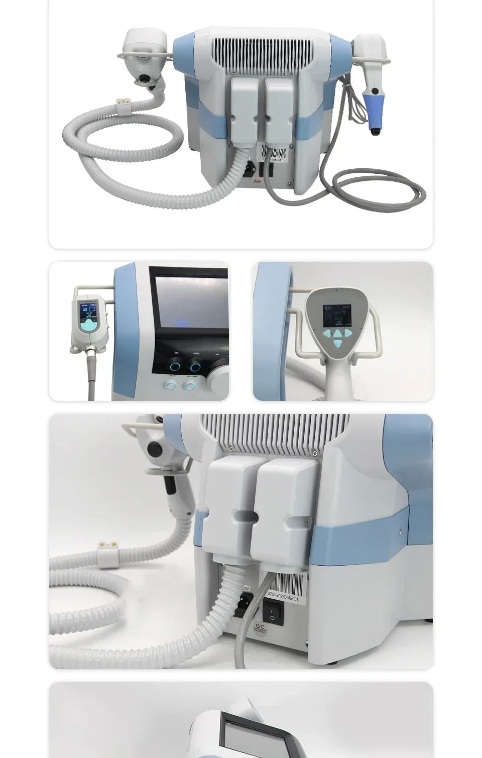 Ultra 360 body contouring and skin tightening machine with blue and white console, touch display, and treatment wands.