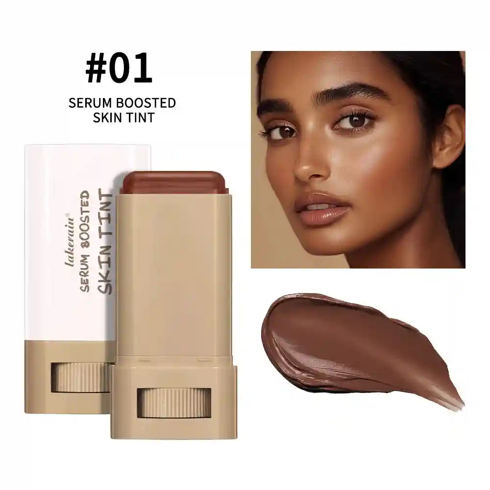 Tidesmit serum boosted foundation stick in natural finish for even skin tone texture close up