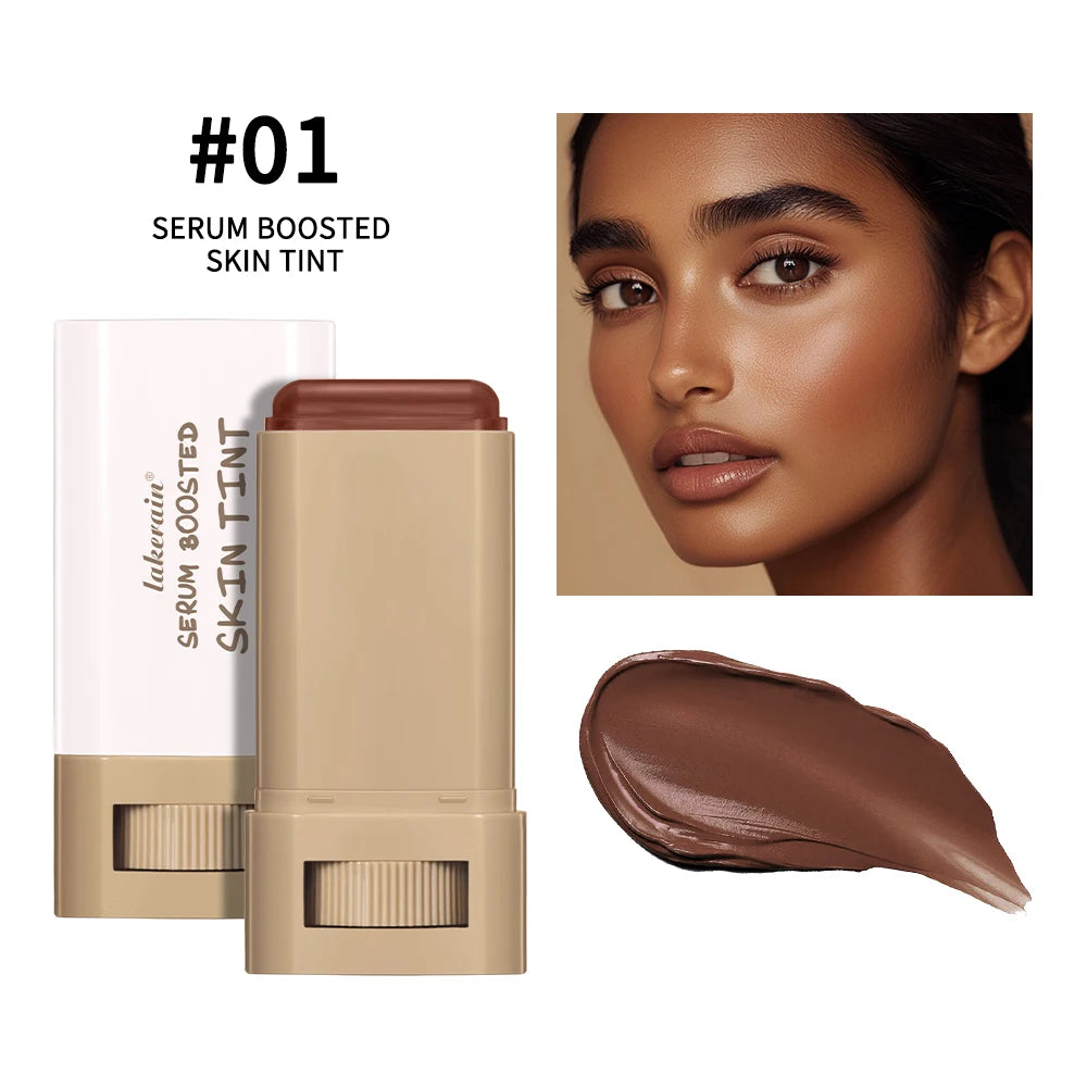 Tidesmit foundation stick serum boosted skin tint balm texture close-up for moisturizing coverage and even skin tone