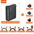 140W GaN USB-C Fast Charger for MacBook - High-Speed Power Adapter with 5 charge cable China Mainland Tidesmit