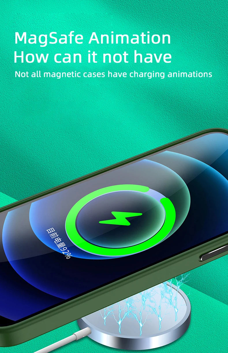 Magnetic iPhone Case with Wireless Charging & Military-Grade Drop Protection Tidesmit