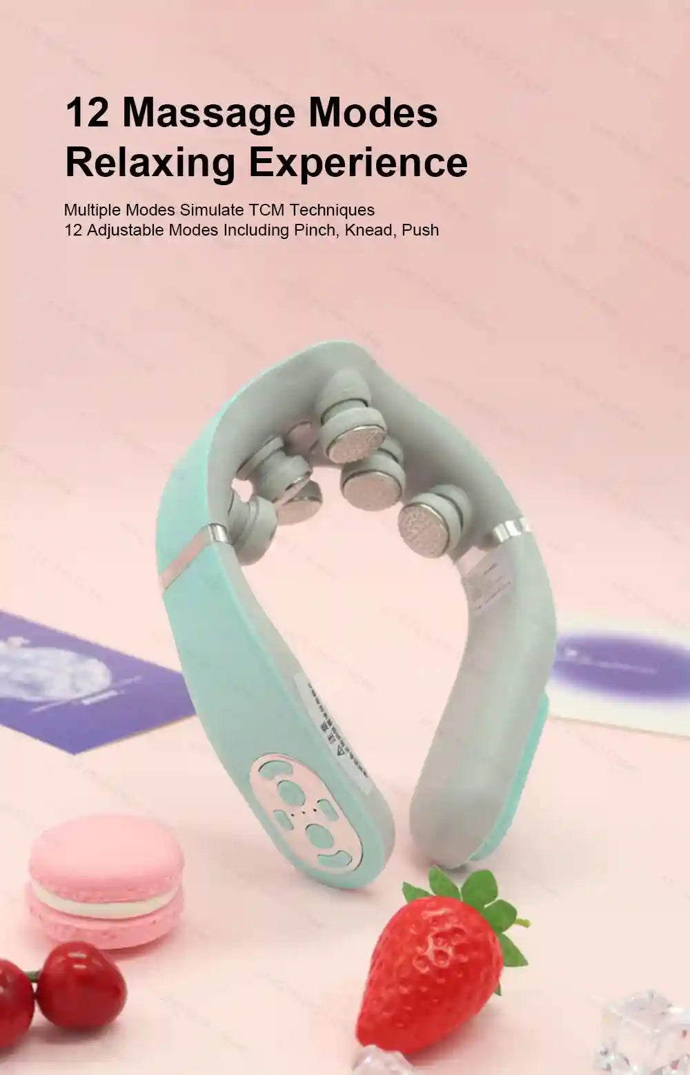 Cervical Neck Massager - TENS Pulse Heat Therapy for Muscle Relief Eye Massage Instrument Tidesmit