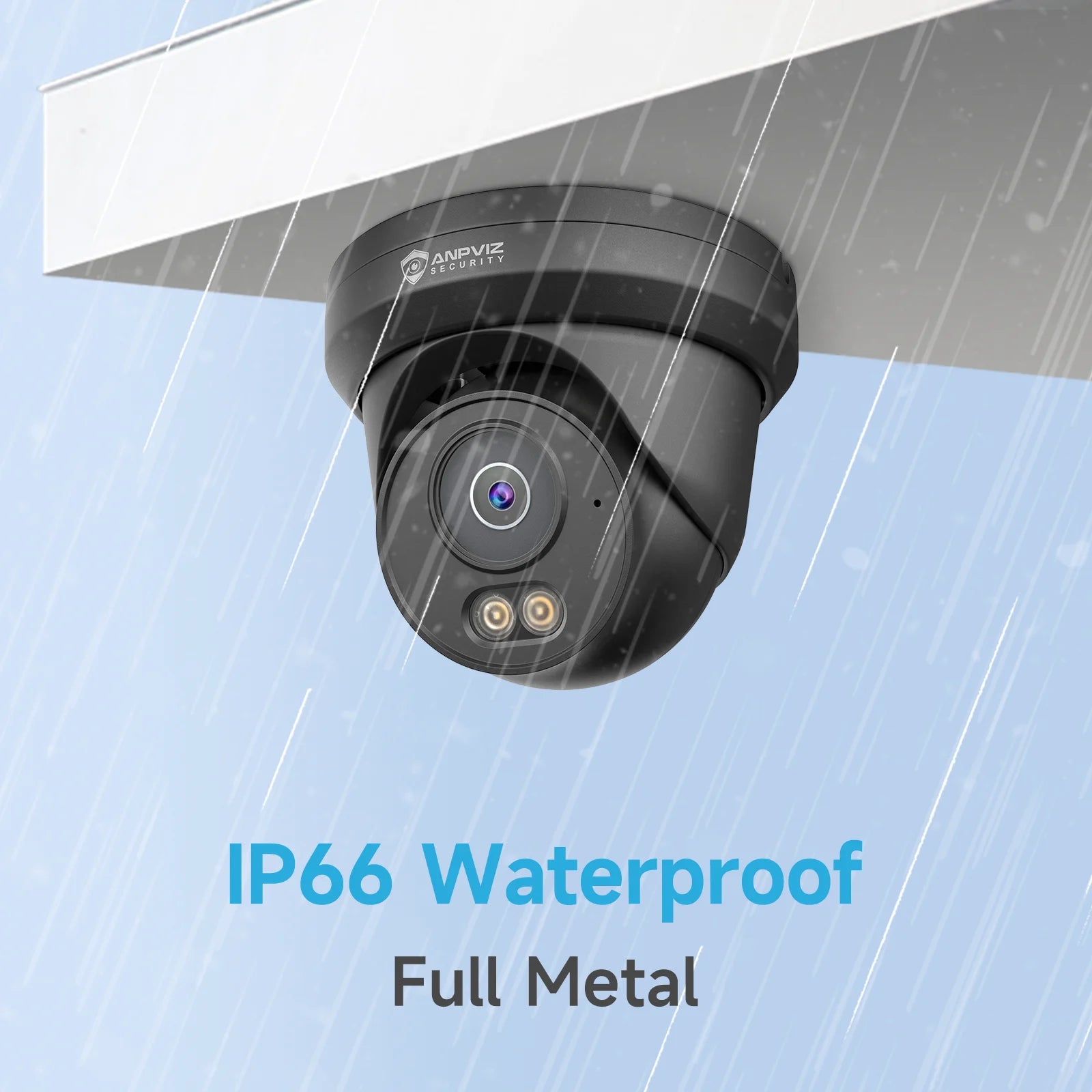 Anpviz 4MP PoE Camera Full Metal Turret Security IP Camera Smart Dual Light Color AI Human Motion Detection Built-in Mic H.265