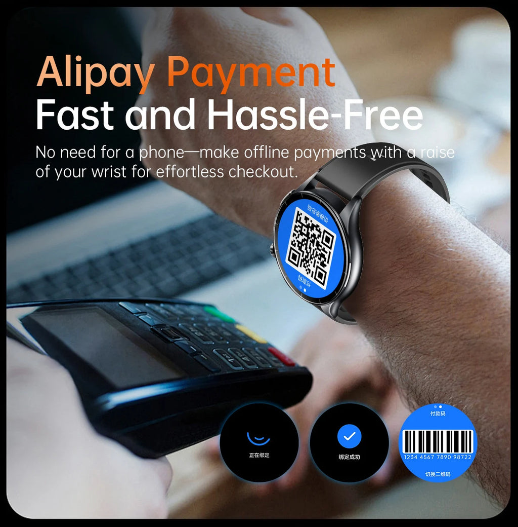 2026 New Smart Watch NFC ECG+PPG Blood oxygen Uric Acid Blood Pressure Sapphire Smartwatch Men For iPhone Android