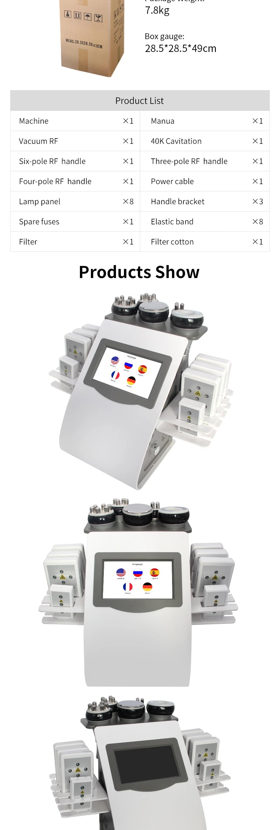 Ultrasonic Cavitation Machine for Body Sculpting and Firming Tidesmit Body Shaping Massage Equipment Tidesmit