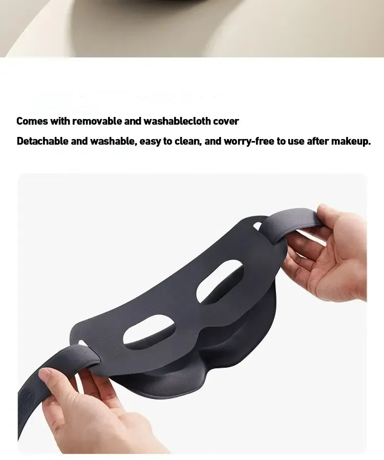 Smart Massage Eye Mask | 3D Heat Therapy & App Control - Black Relaxation Treatment Tidesmit