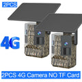 2PCS 4G LTE Cellular Trail Cameras Dual Screen Dual PIR Outdoor Hunting Wildlife Cameras AI Animal Recognition 0.2s Trigger UCON