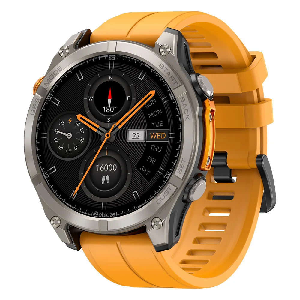 Stratos 4 GPS Smart Watch 1.43 AMOLED Display Built-in Compass Barometric Altimeter Flashlight Voice Call Smartwatch