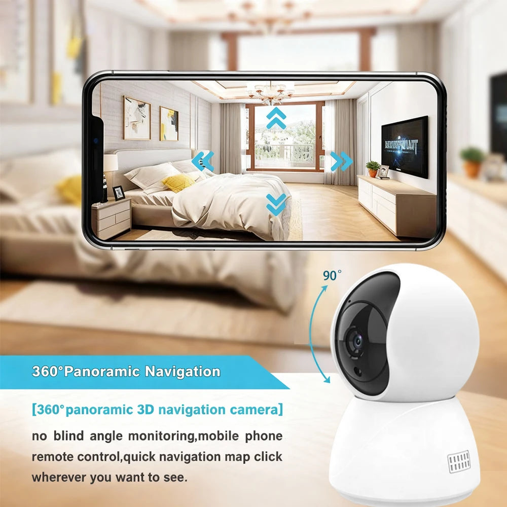 5MP 2K Tuya Smart Mini WiFi IP Camera Indoor Wireless Surveillance Auto Tracking Of Human Home Security CCTV Baby Pet Monitor