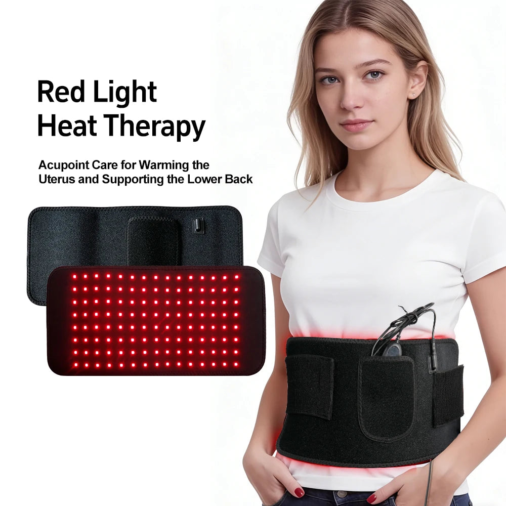 3 in 1 LED Infrared Light Therapy Body Pad Wearable Wrap for Back Shoulder Waist 660&850 nm Infrared Light Weight Loss Device