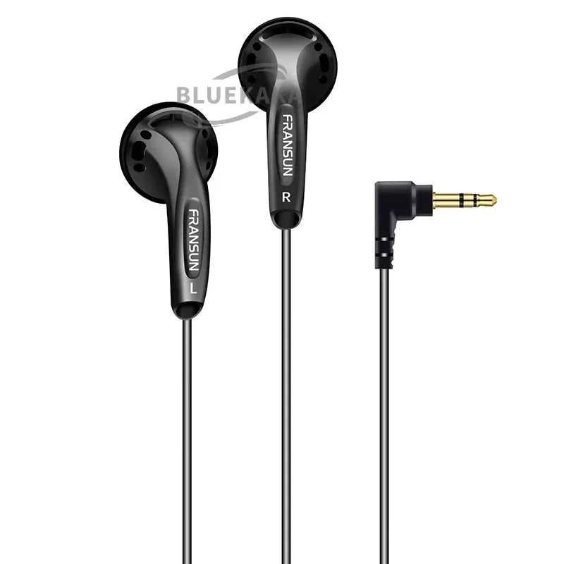 Wired Gaming Earbuds With 9D HiFi Bass Microphone | Tidesmit Black No Mic Tidesmit