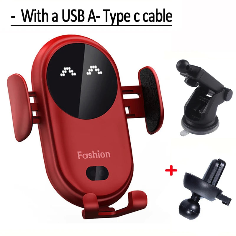 Wireless Car Charger Mount 30W Fast Charging Phone Holder for Car Standard and Sucker Tidesmit