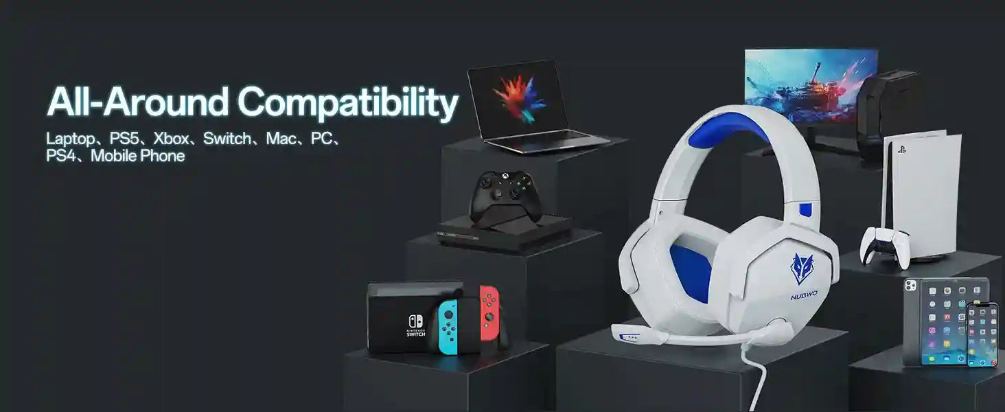 Tidesmit Gaming Headset with Mic for PS5 Xbox PC - Low Latency Audio Tidesmit