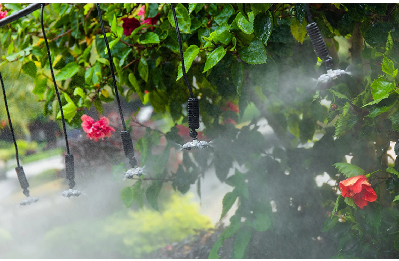10 Pack Mist Nozzle Kit 360° Rotating Hanging Irrigation Nozzles Greenhouse Cooling Mist Spray Garden Water System Agriculture