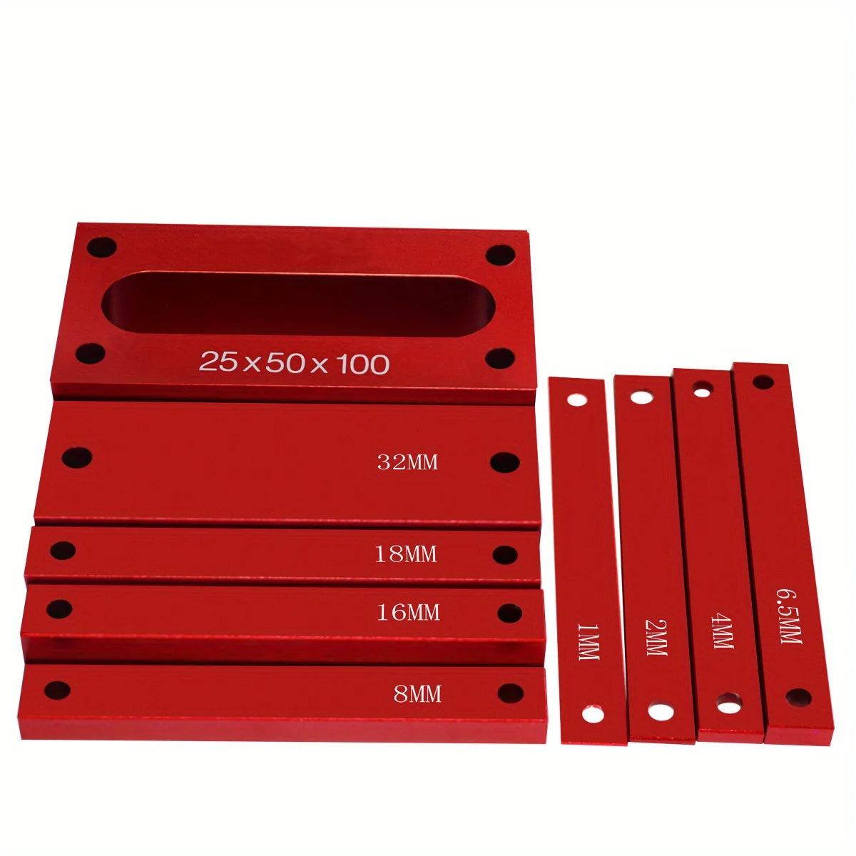 9Pcs Metric Setup Blocks Height Gauge Set - Precision Setup Bar Blocks W/ Size Markings - Stackable Woodworking Measuring Bars