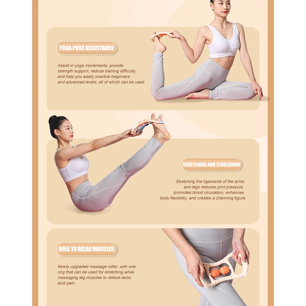 Muscle Massage Roller for Neck and Leg – Deep Tissue Recovery Tool Relaxation Treatment Tidesmit