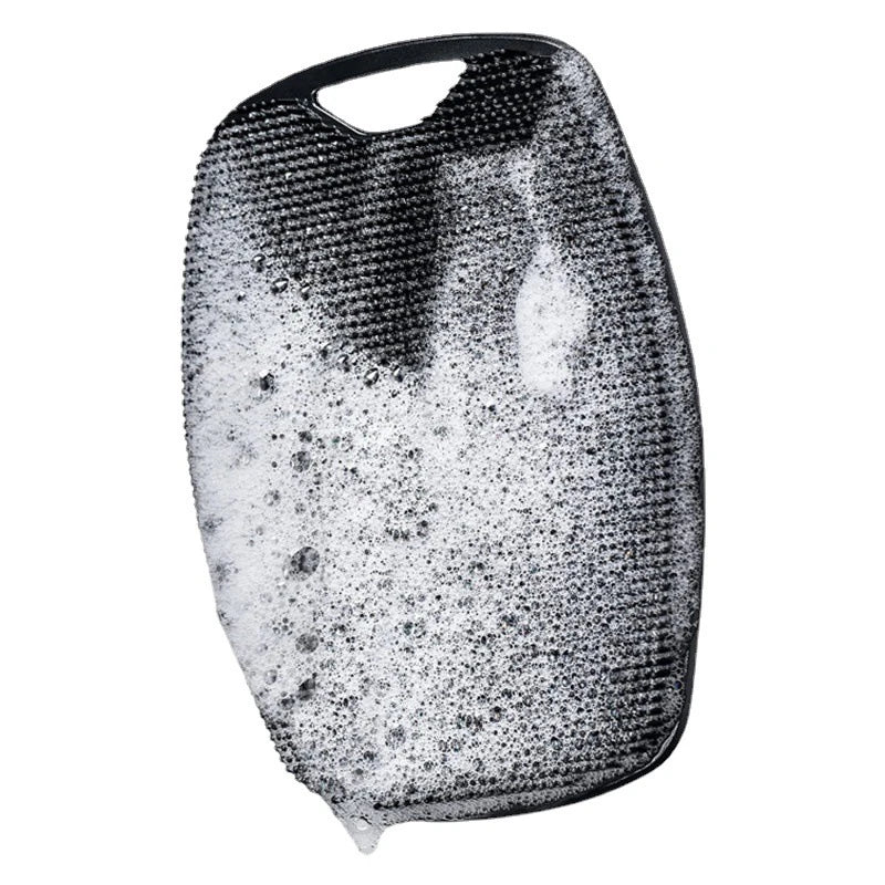 Silicone Body Scrubber: Gentle Exfoliating Bath Brush, Black Scrubs Treatments Tidesmit