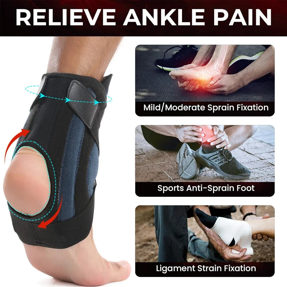 Adjustable BOA Ankle Brace Support Sport Fitness Ankle Protector Sprain Recovery Stabilizer Foot Care Pain Relief Ankle Wrap