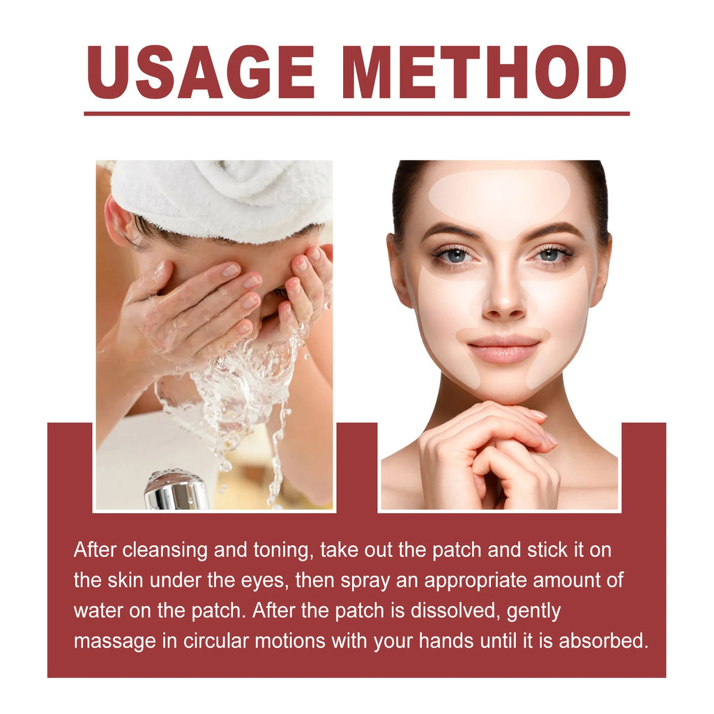 Collagen Membrane Set Paper Soluble Facial Mask Cheek Sticker Forehead Patch Fade Smile Lines Patches Tightening Skin Care