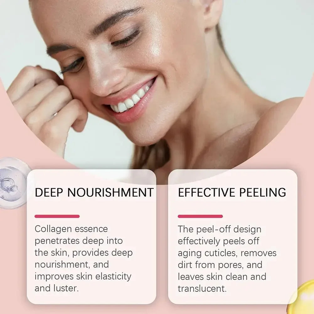 Tidesmit Collagen Peel-off Mask texture close-up for deep hydration and skin firming facial care