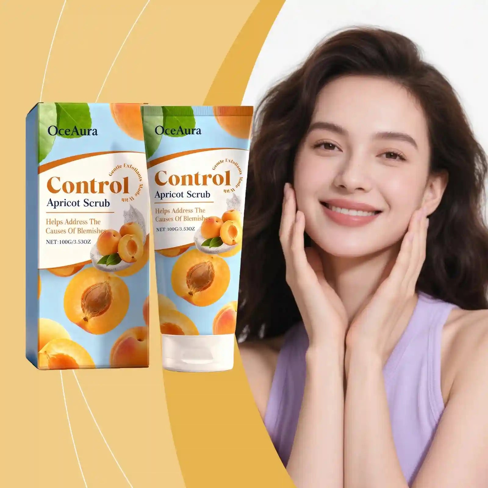 Exfoliating Apricot Facial Scrub - Professional Smooth Skin Care 100g Scrubs Treatments Tidesmit