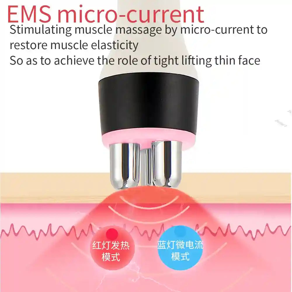 RF Skin Tightener Facial Massager | Ultrasonic Wrinkle Tool with Heat Eye Massage Instrument Tidesmit
