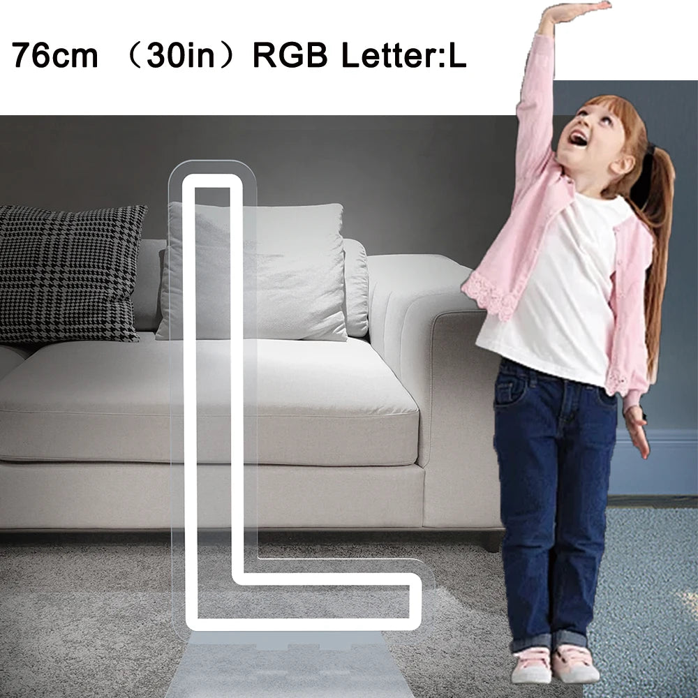 76cm Tall LED Alphabet Light Up Letters for Professional Event Decor 76cm L White Tidesmit
