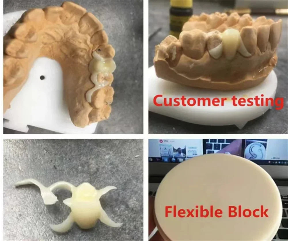 Tidesmit 98mm flexible dental PMMA disc for CAD/CAM milling and high-quality resin restoration