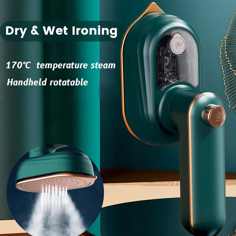 Tidesmit portable handheld mini electric iron showing compact steam engine features for dry and wet travel ironing