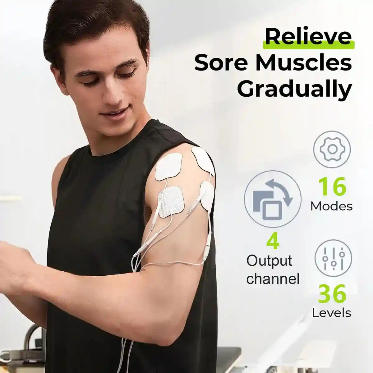Electric Back Massager - Portable Muscle Relief & Deep Tissue Device Back Massage Instrument Tidesmit