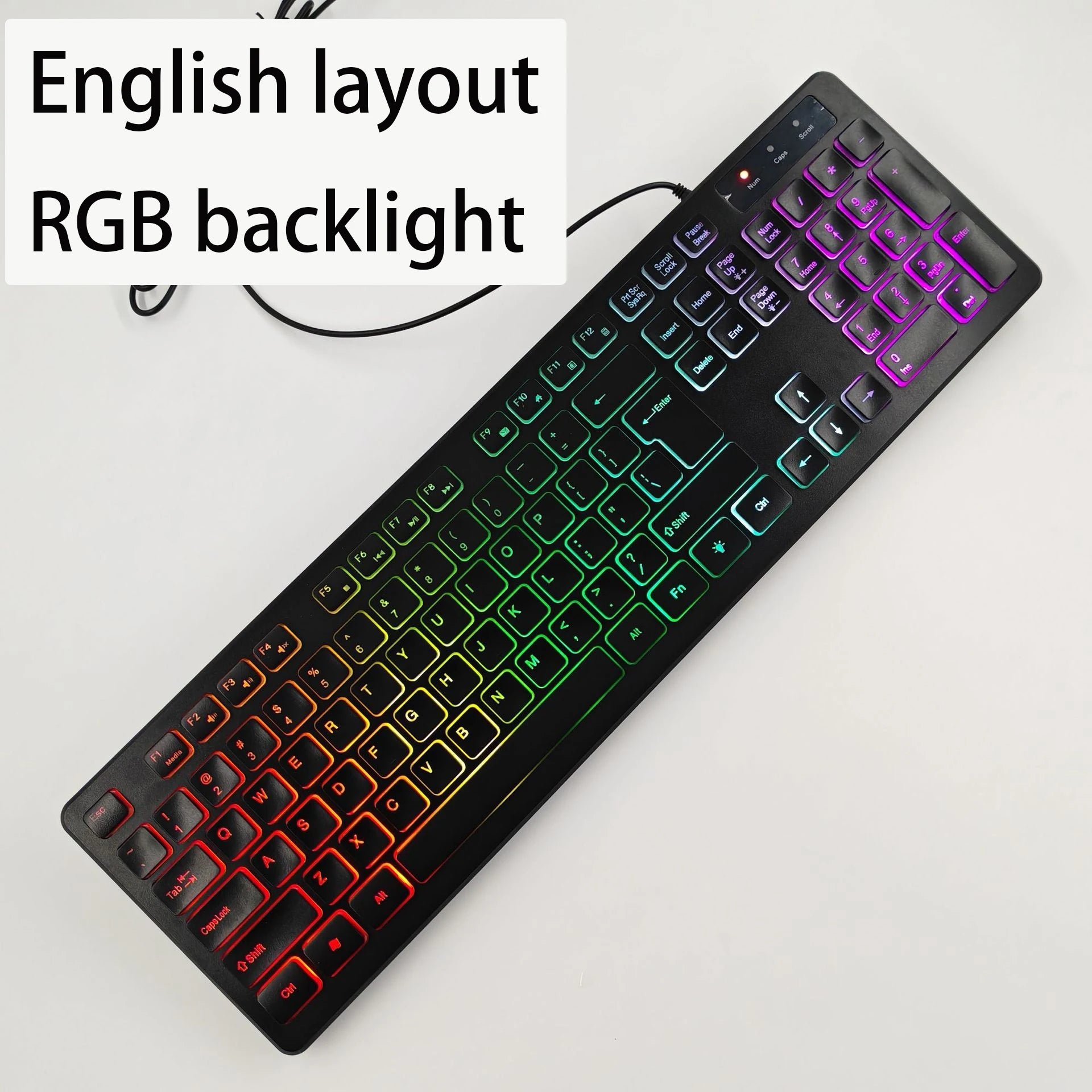 French（AZERT）/Spanish/Russian/Arabic/German keyboard layout Backlit wired Desktop Gaming Keyboard For Desktop Computer office