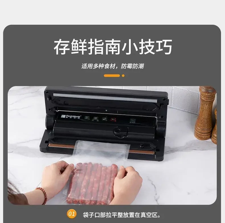 Automatic Vacuum Sealer: Commercial Food Packaging & Household Freshness Sealing Machine