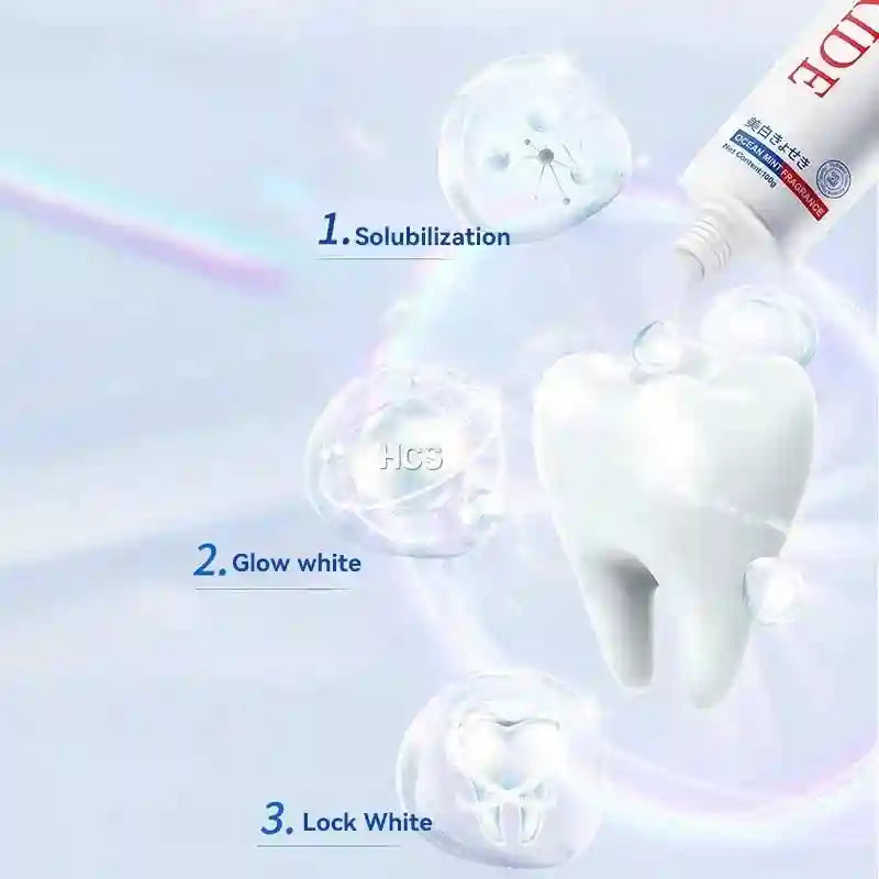 Tidesmit teeth whitening toothpaste for dental calculus removal and breath freshening oral care.