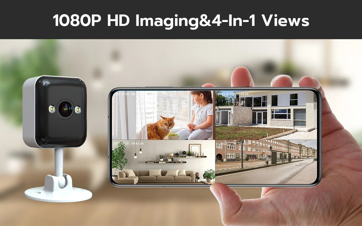 JOOAN 1080P Wifi Security Camera Outdoor&Indoor 5X Zoom Motion Detect Two-Way Audio Smart Home Security IP Camera for Baby & Pet