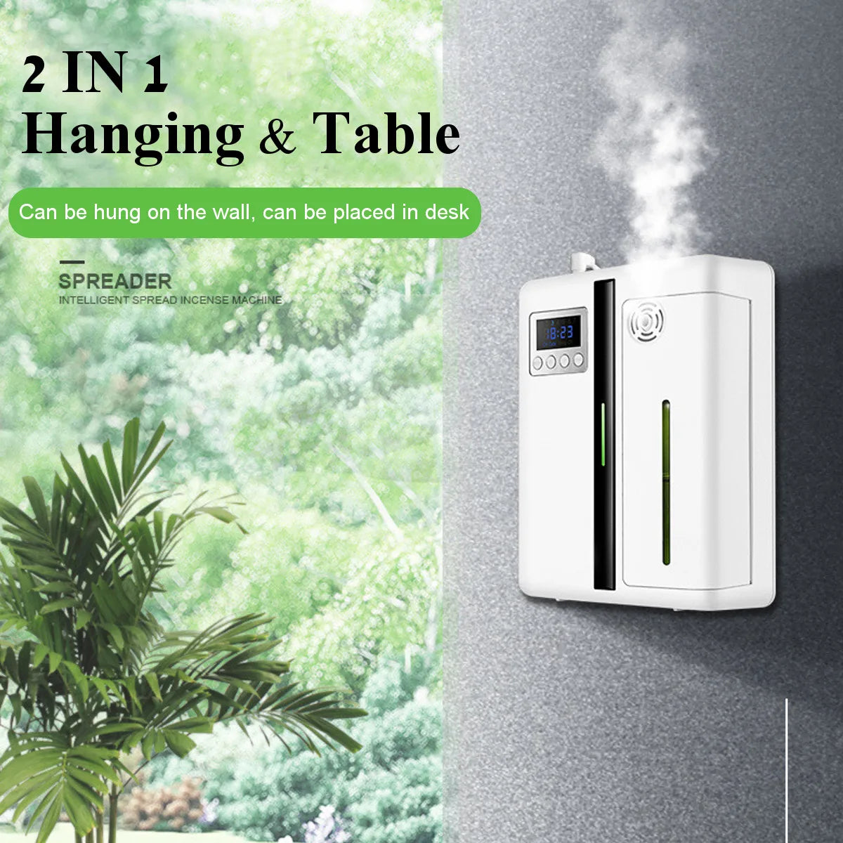 NAMSTE Bluetooth 300m³ Smart Essential Oil Aroma Diffuser Waterless Wall-mounted Aromatherapy Machine 200ml Capacity Home Hotel