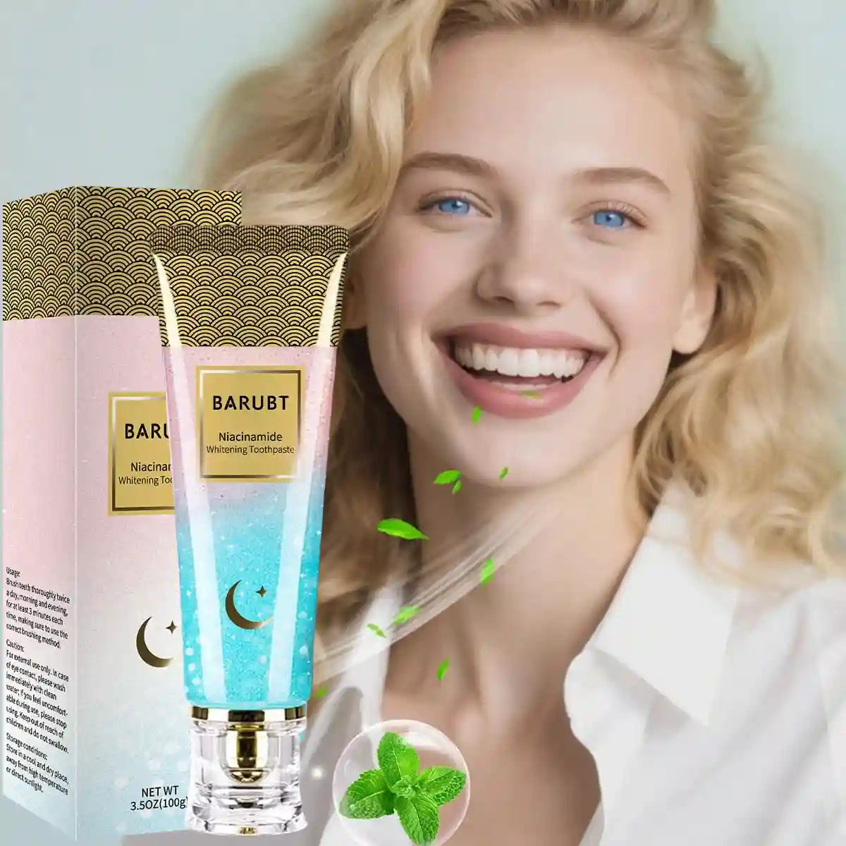 Tidesmit BARUBT Niacinamide whitening toothpaste tube for removing smoke and coffee stains for fresh breath