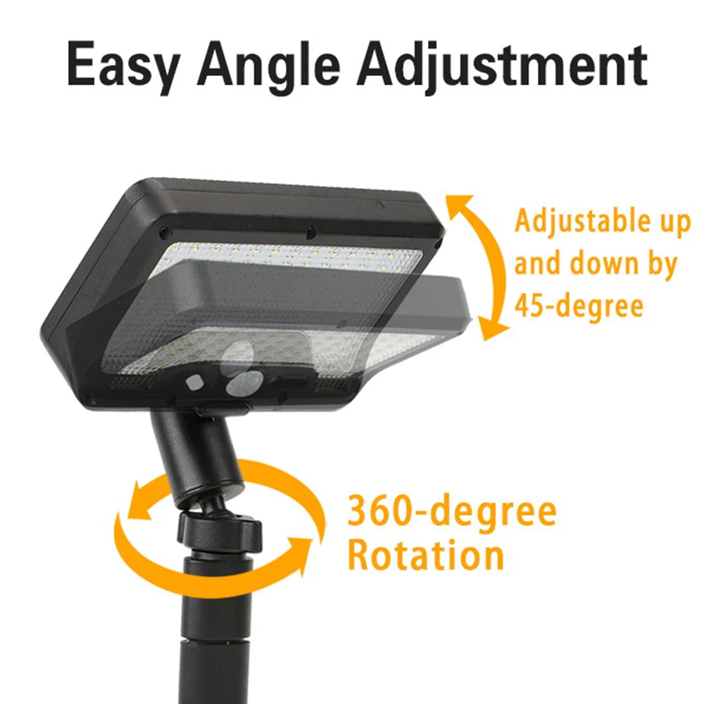 92 LED Solar Clip-on Motion Sensor Lights, LED Street Light, Waterproof Wall Lamp, for Camping Garden Yard Tent Patio Outdoor
