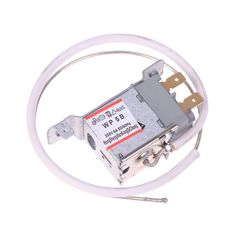 WP5B 2Pin Refrigerator Refrigeration Thermostat AC 250V 6A 50/60Hz Refrigerator Accessories 50cm Metal Cord