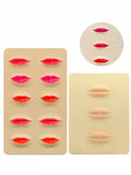 3D Lip Practice Skin for Microblading – Realistic Latex Training Mat Permanent Makeup Machines A with B Tidesmit