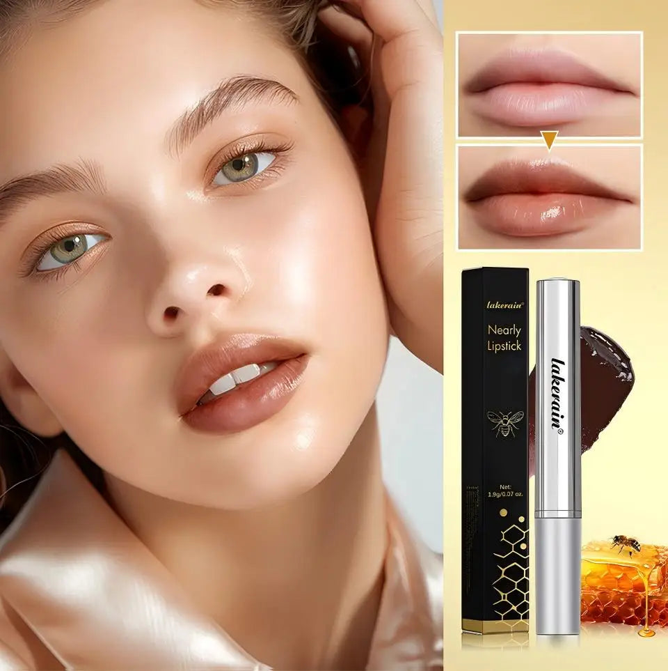 Lakerain honey lip balm: colorless, nourishing, hydrating, and plumping lipstick for glossy, long-lasting lip makeup.