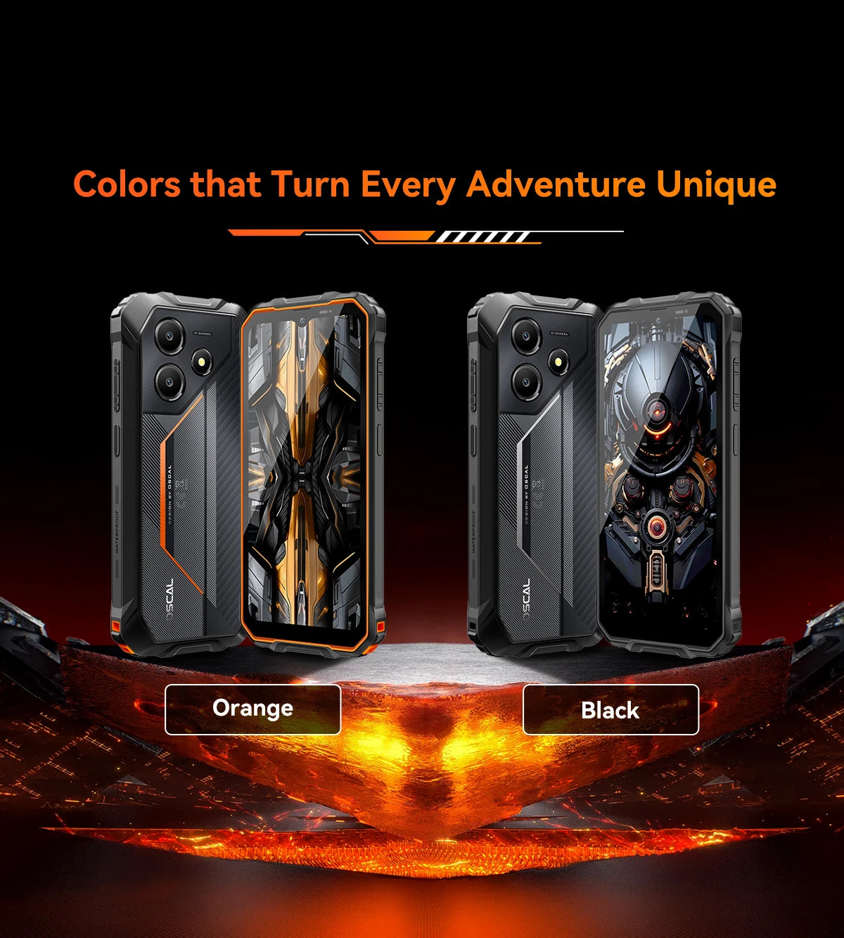 Blackview OSCAL Marine 2 Rugged Smartphone AI, 6.56'' HD+ Display, Unisoc T615,  8GB+128GB, 11000mAh, Android 15 Phone NFC