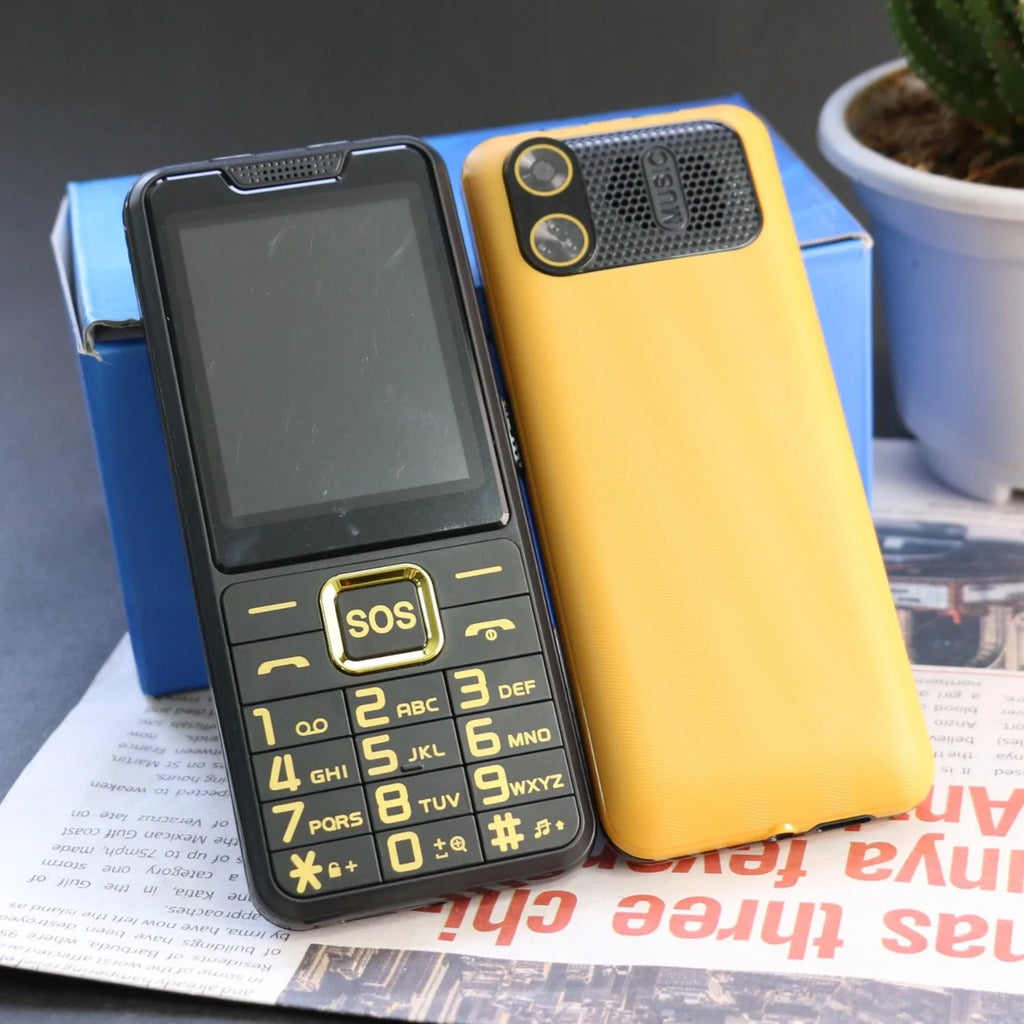 GSM 2G Unlocked Slim Large Push-Button Phone For Elderly SOS Key Two Sim Dual Torch Loud Voice Speed dial Cheap Senior Cellphone