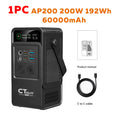 CTOLITY AP200 Handheld Portable Solar Generator 200W 192Wh Lifepo4 Battery 60000mAh Power Bank Camping 140W Ultra Fast Charging DC Charger