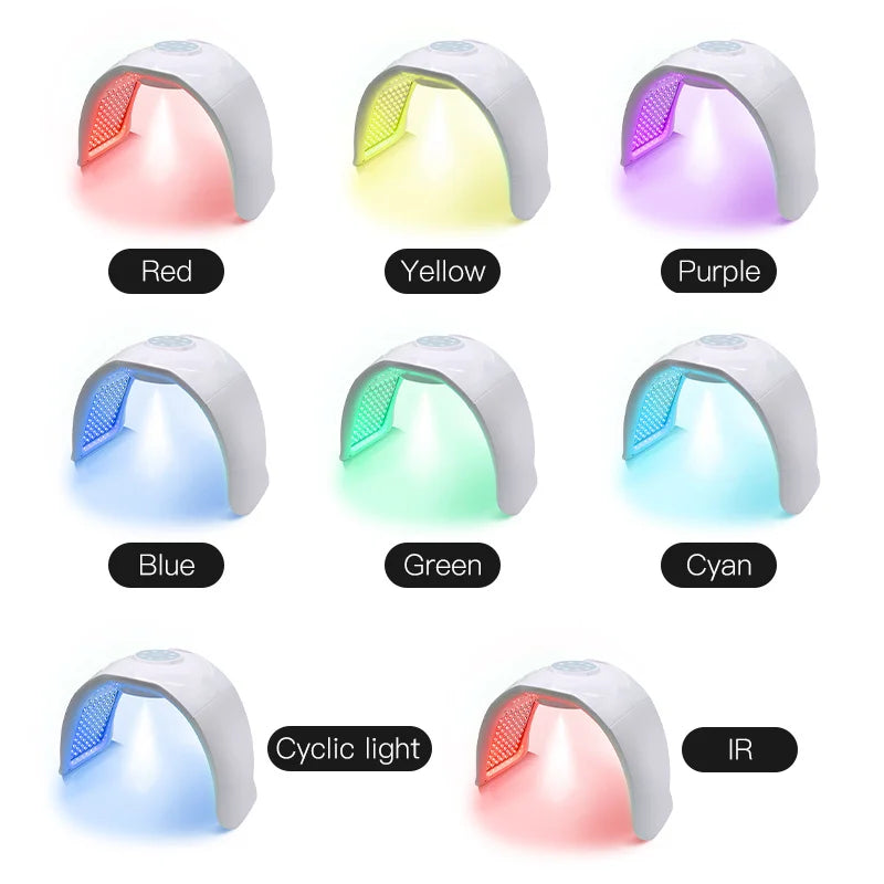 8 Colors Nano Spray LED Photon Skin Moisturizing PDT Mask Red Light Therapy Hydrotherapy Acne Wrinkle Remove Skin Care Spa Tools