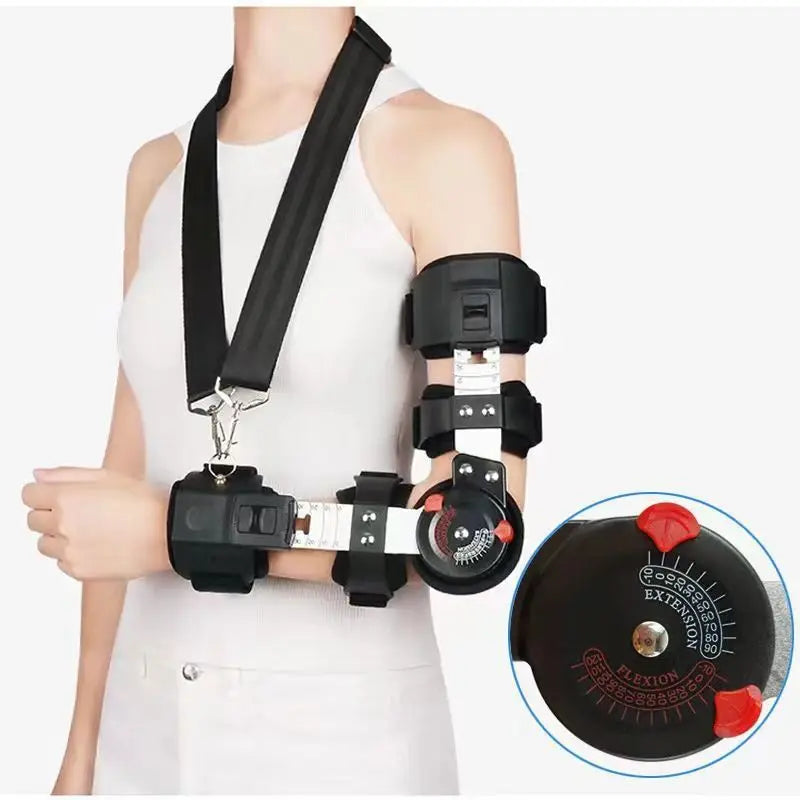 New Elbow Joint Fixation Brace ROM Hinged Shoulder Arm Sling Forarm Braces Support Splint Orthosis Adjustable Sling