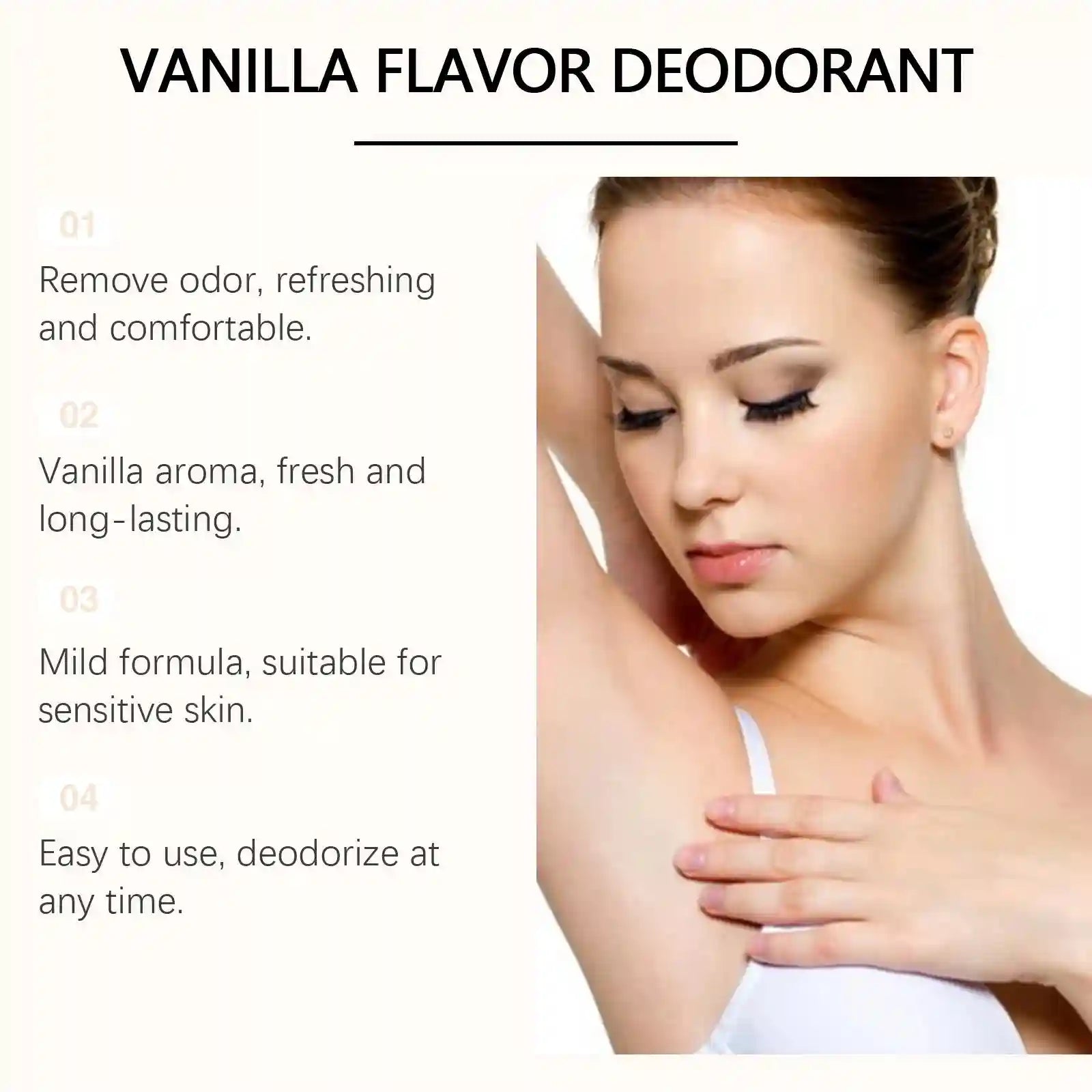 Tidesmit vanilla deodorant stick for long-lasting odor protection, sweat prevention, and refreshing body care.