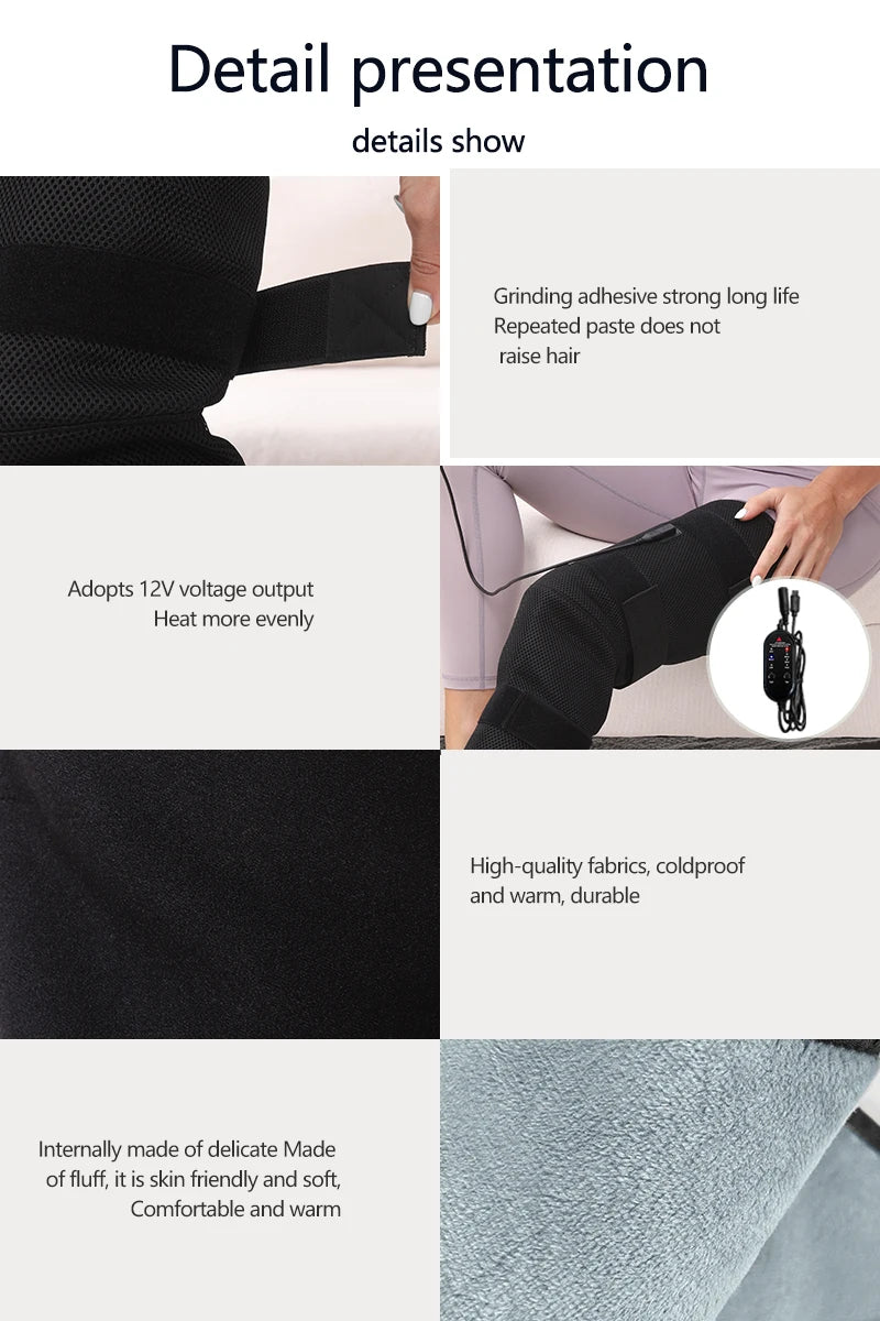 Leg Heating Pad With Vibration Massager for Deep Tissue Muscle Relief Massage Cushion Tidesmit