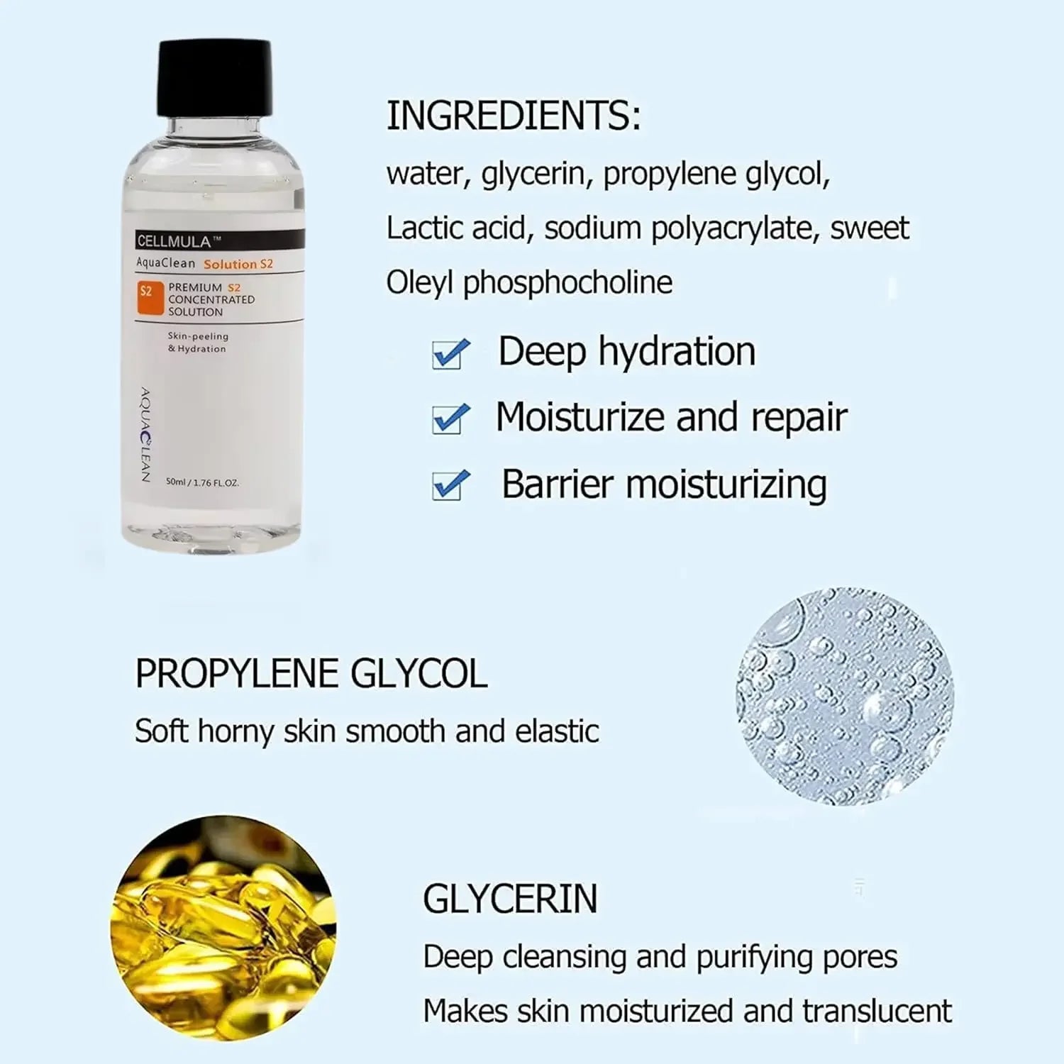 Aqua Peeling Facial Solution - 3 Piece Deep Cleansing Serum Set Scrubs Treatments Tidesmit